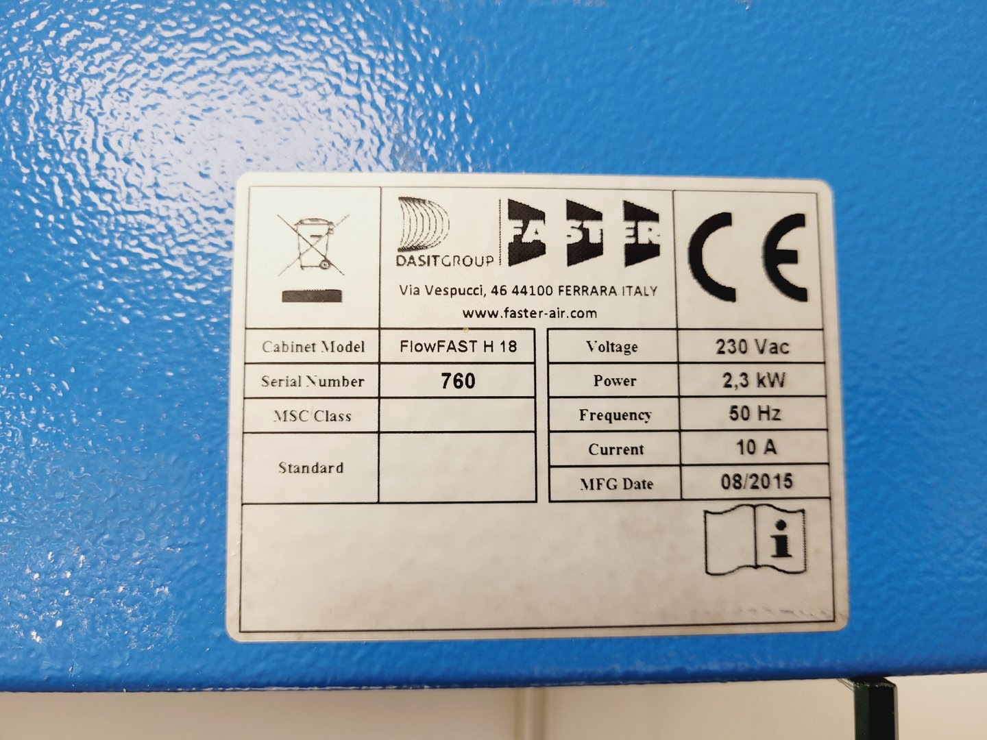 Image of FlowFast H 18 Laminar Flow Safety Cabinet