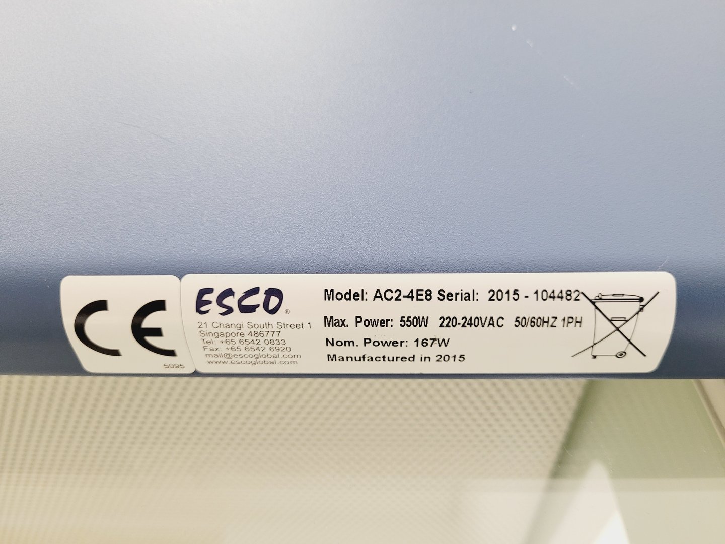 Image of ESCO Airstream Class 2 Biological Safety Cabinet Model - AC2-4E8 w/ Stand Lab
