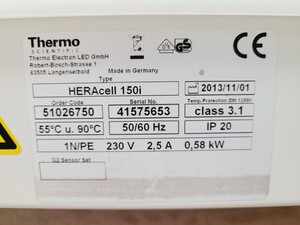 Thumbnail image of Thermo Scientific Heracell 150i CO2 Laboratory Incubator Lab