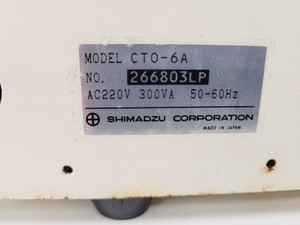 Thumbnail image of Shimadzu CTO-6A Column Oven Lab