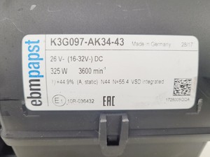 Thumbnail image of 8 x Ebmpapst K3G097-AK34-43 3600RPM Evaporator Cooling Fans Lab