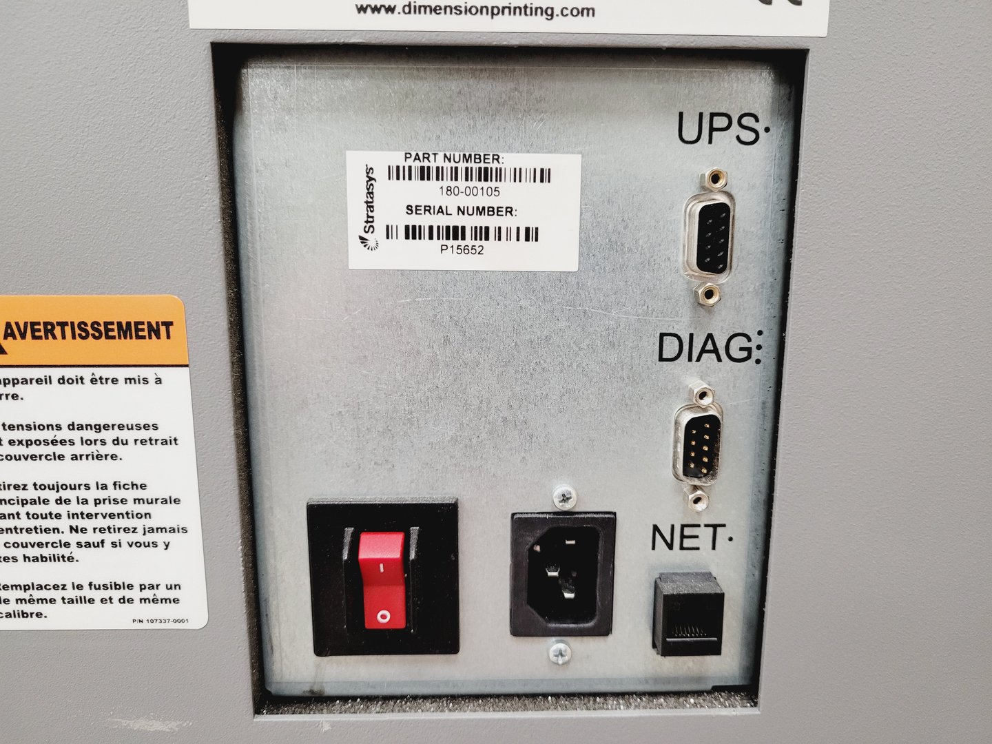 Image of Stratasys Dimension Elite 3D Printer PN - 180-00105 & Accessories