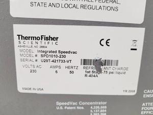 Thumbnail image of Thermo Fisher Savant SPD1010 Integrated SpeedVac Concentrator Lab Spares/repairs