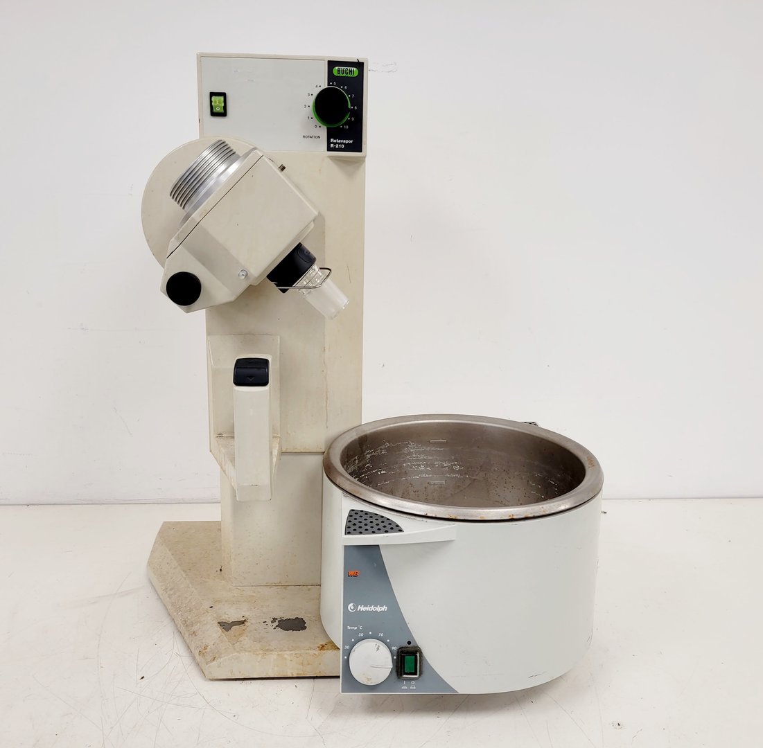 Image of Buchi R-210 Rotavapor Rotary Evaporator & Heidolph Heizbad WB Water Bath Lab
