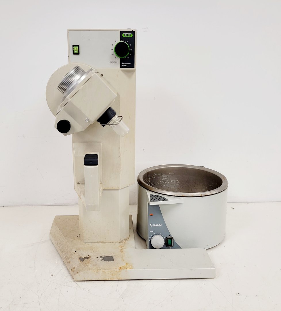 Image of Buchi R-210 Rotavapor Rotary Evaporator & Heidolph Heizbad WB Water Bath Lab