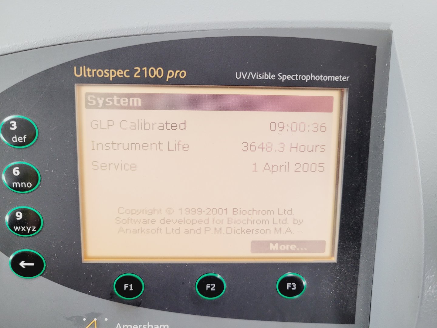 Image of Amersham Biosciences Ultrospec 2100 Pro UV/Visible Spectrophotometer