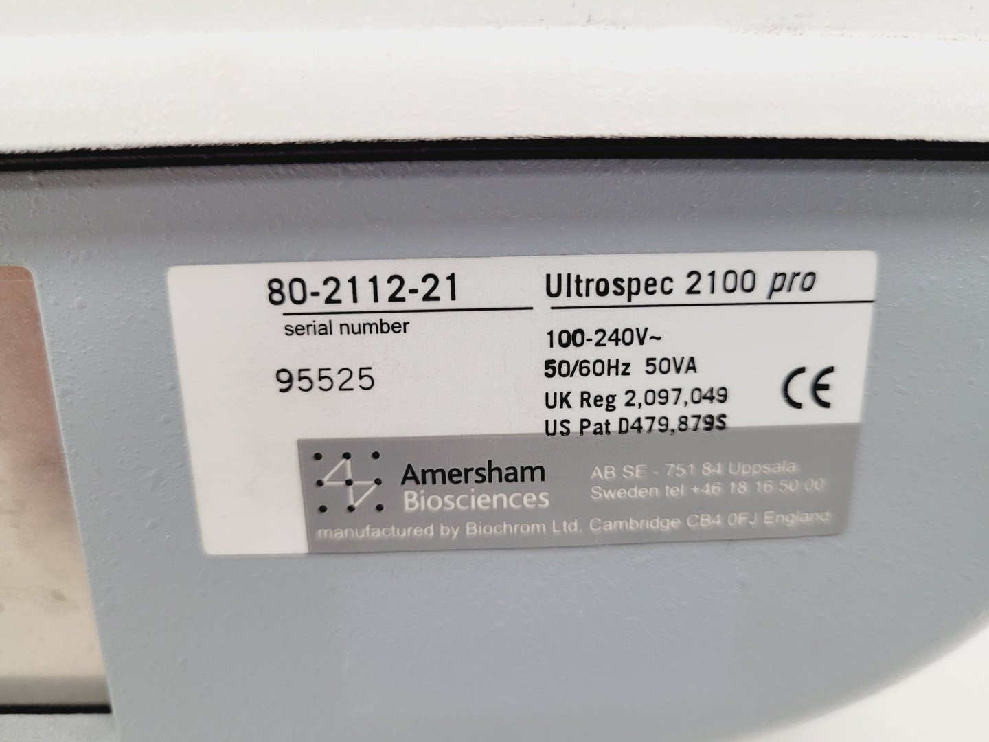 Image of Amersham Biosciences Ultrospec 2100 Pro UV/Visible Spectrophotometer