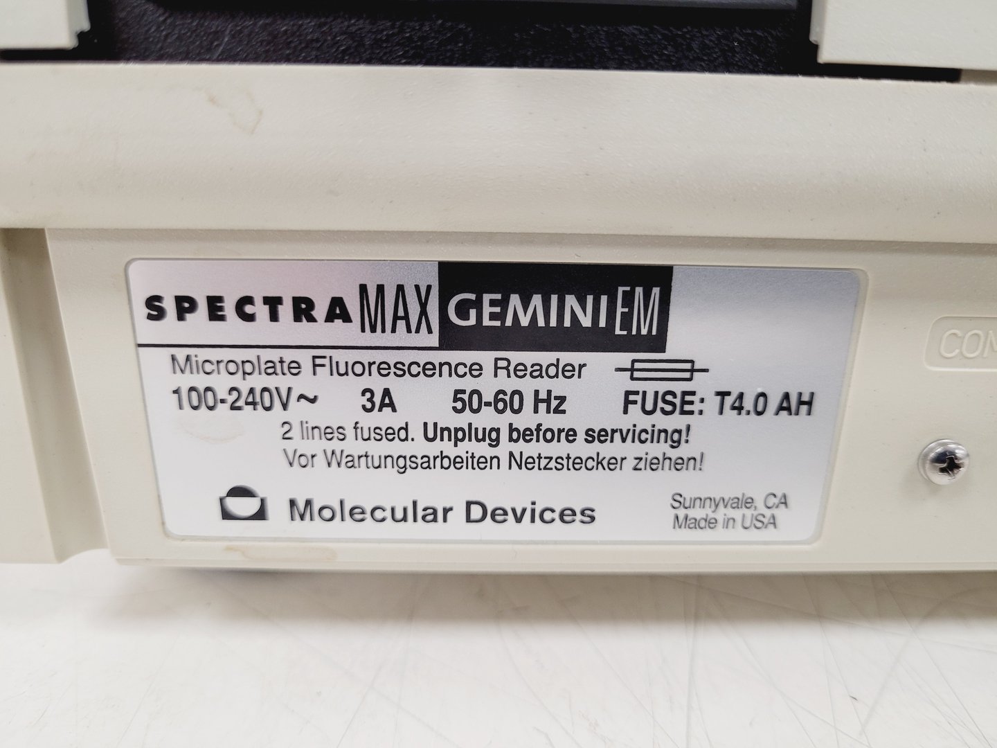 Image of Molecular Devices SpectraMax Gemini EM Microplate Fluorescence Reader System Lab