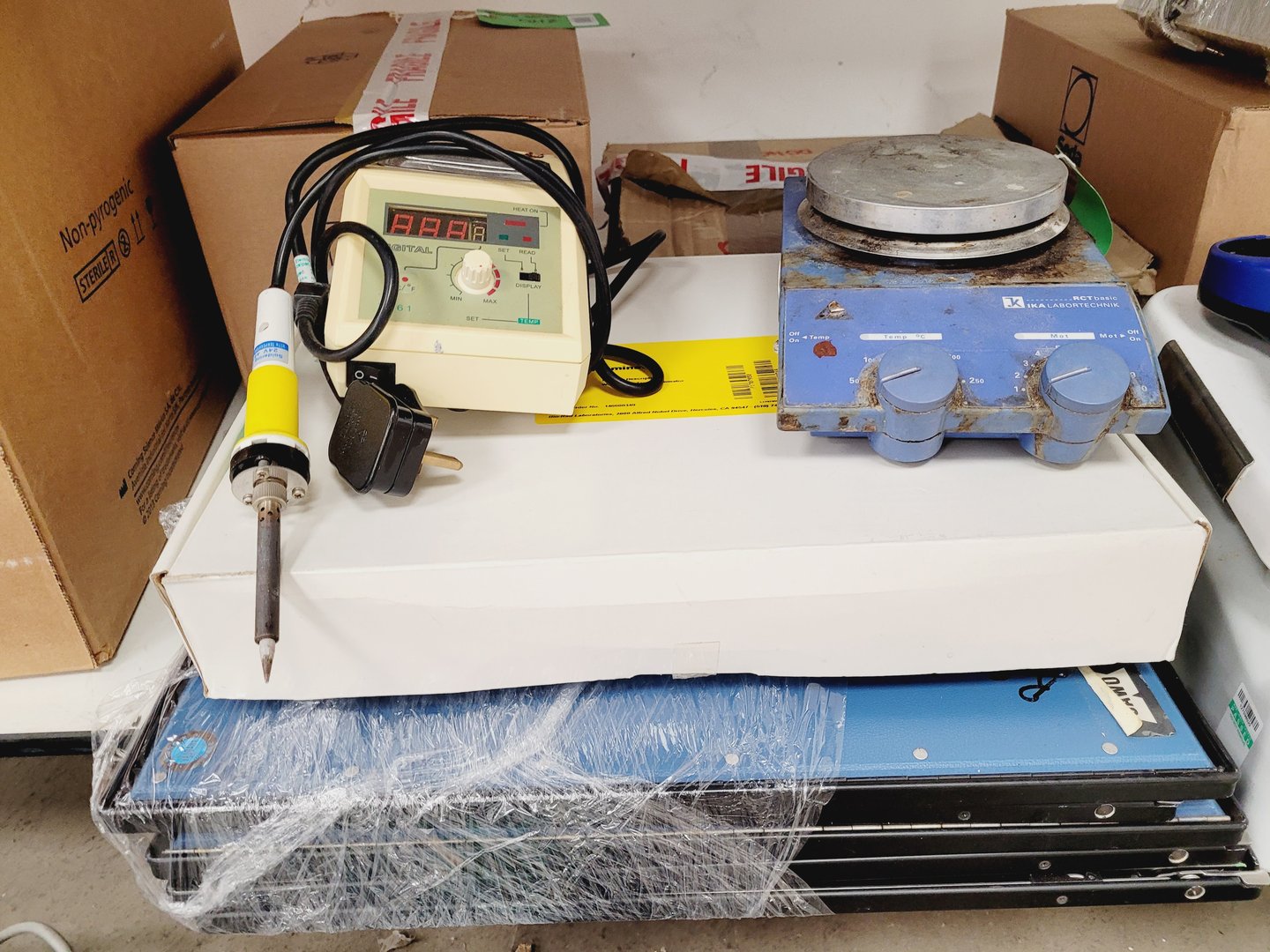 Image of Job Lot of Laboratory Equipment - Microscopes, Shakers, Pumps, Hotplates Lab