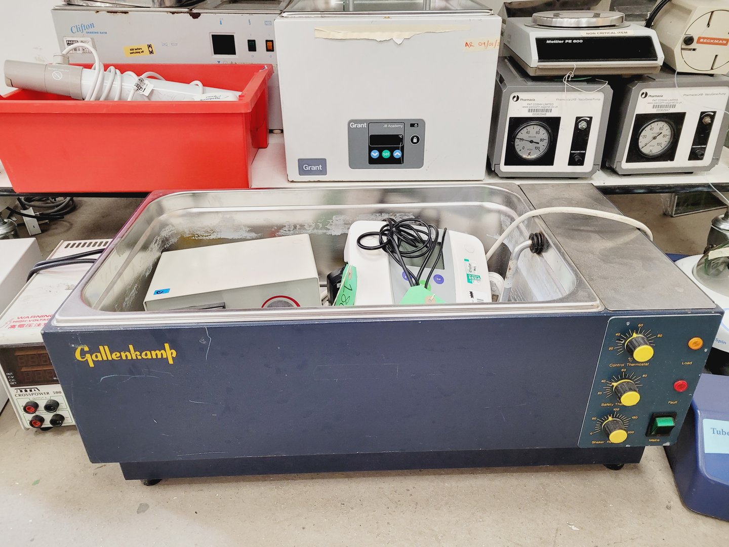 Image of Job Lot of Laboratory Equipment - Microscopes, Shakers, Pumps, Water Baths Lab