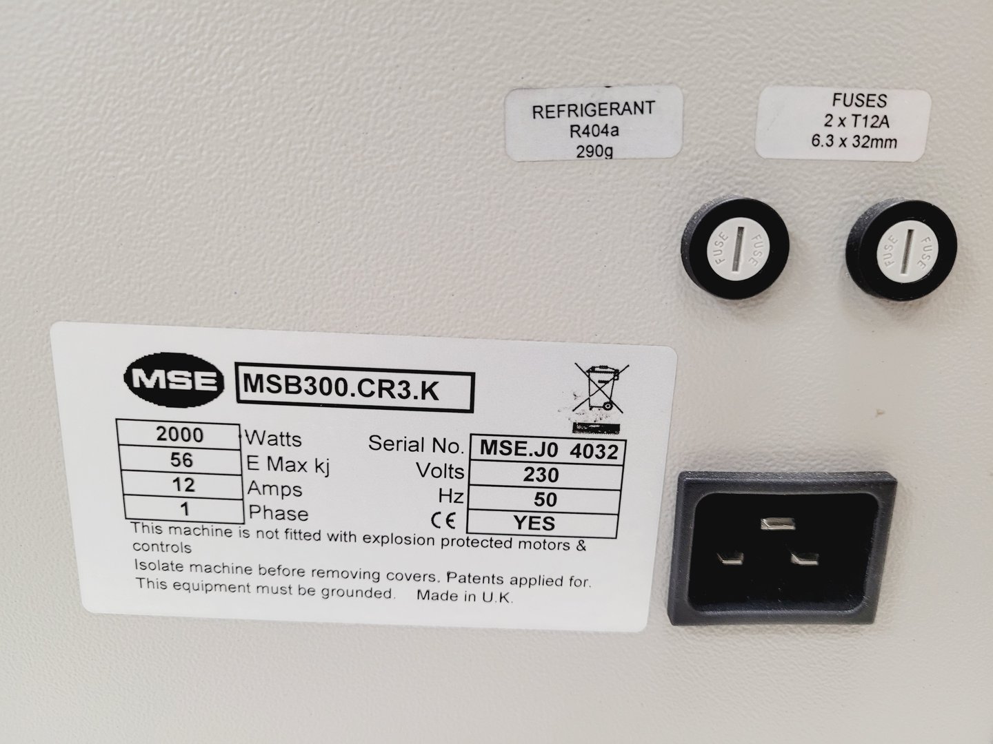 Image of MSE Falcon 6/300 Refrigerated Centrifuge MSB300.CR3.K w/ 4700rpm Rotor Lab