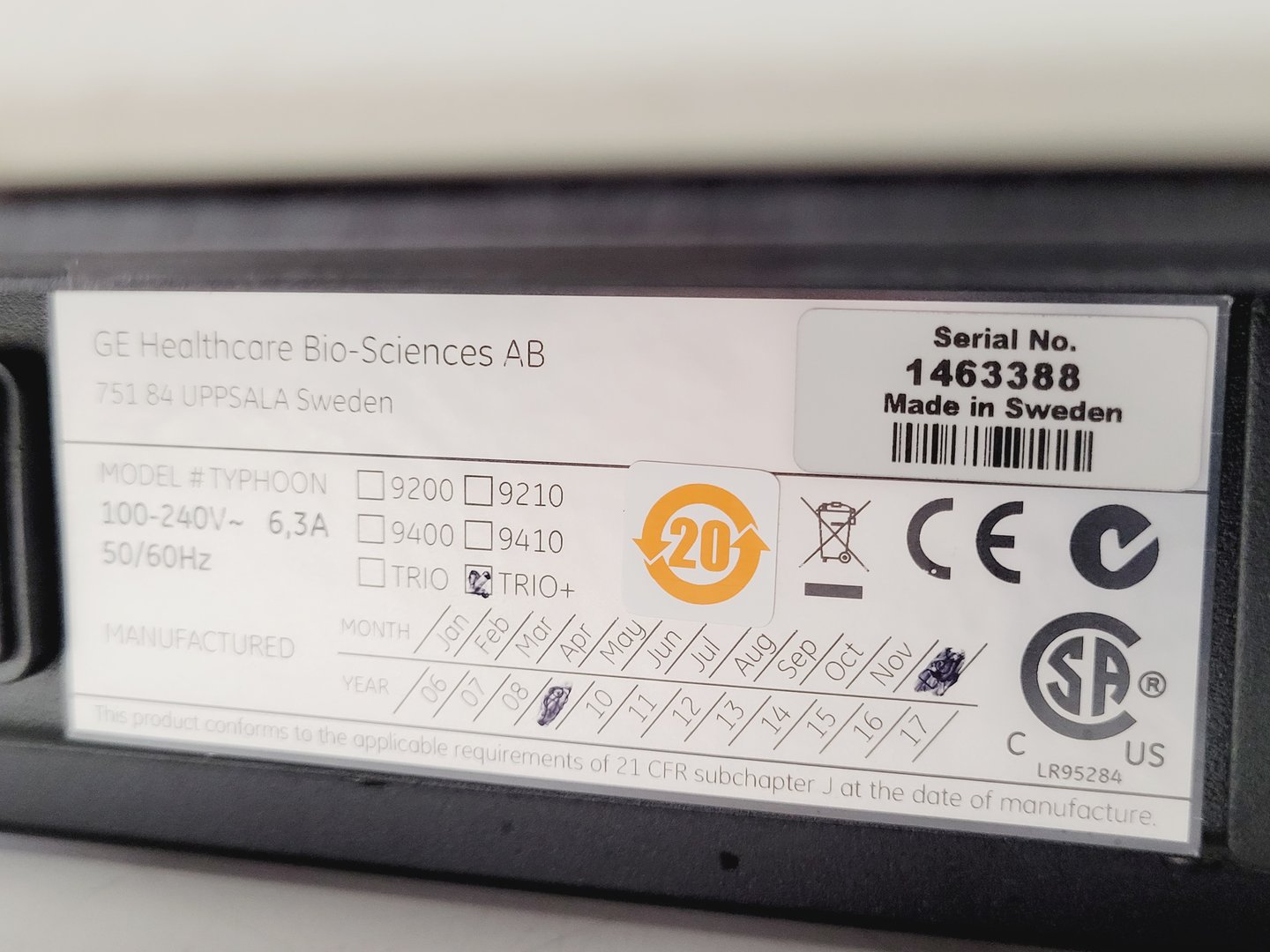 Image of GE Healthcare Typhoon Trio+ Variable Mode Imager