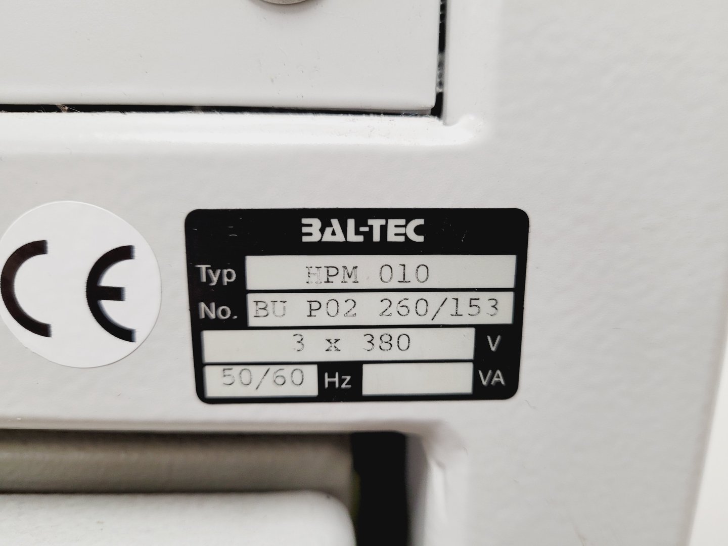 Image of BAL-TEC HPM 010 High Pressure Freezing Machine