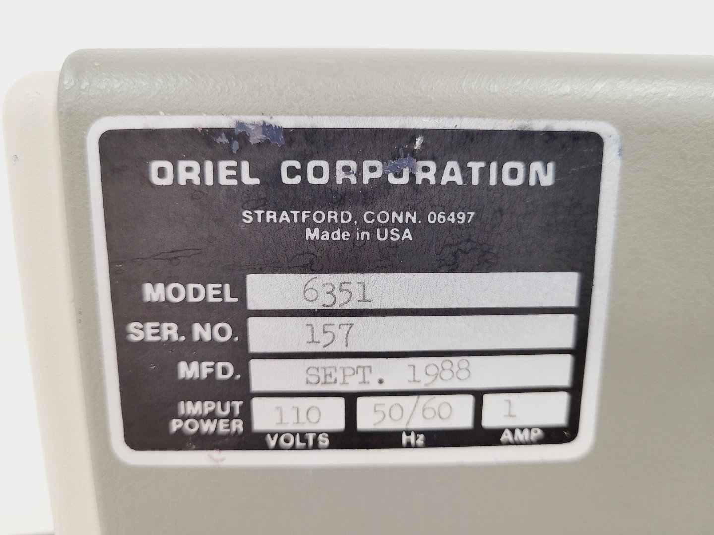 Image of Oriel Universal Arc Lamp Housing w/ Light Intensity Controller/Shutter Control