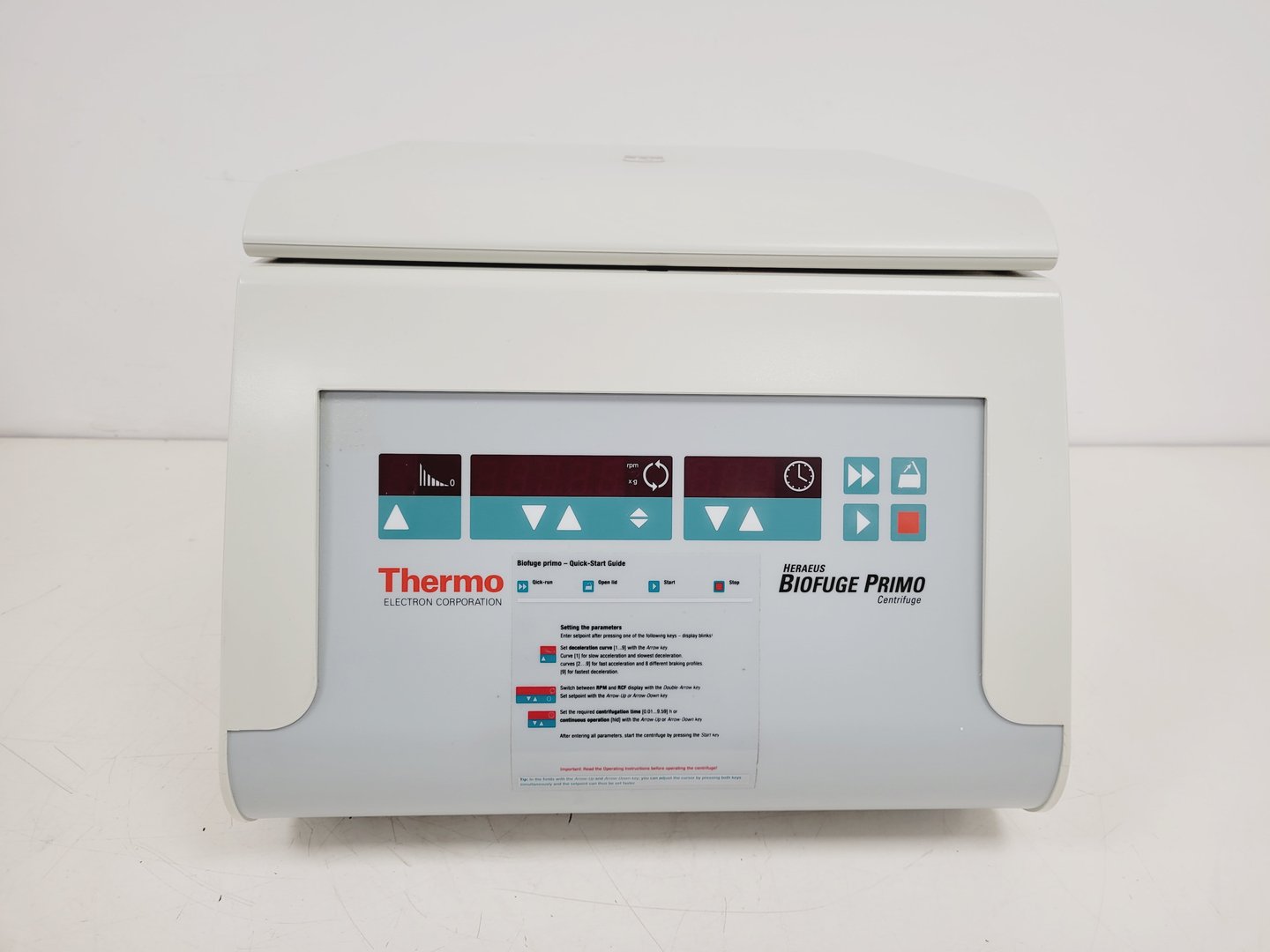 Image of Thermo Electron Heraeus Biofuge Primo Benchtop Laboratory Centrifuge Lab