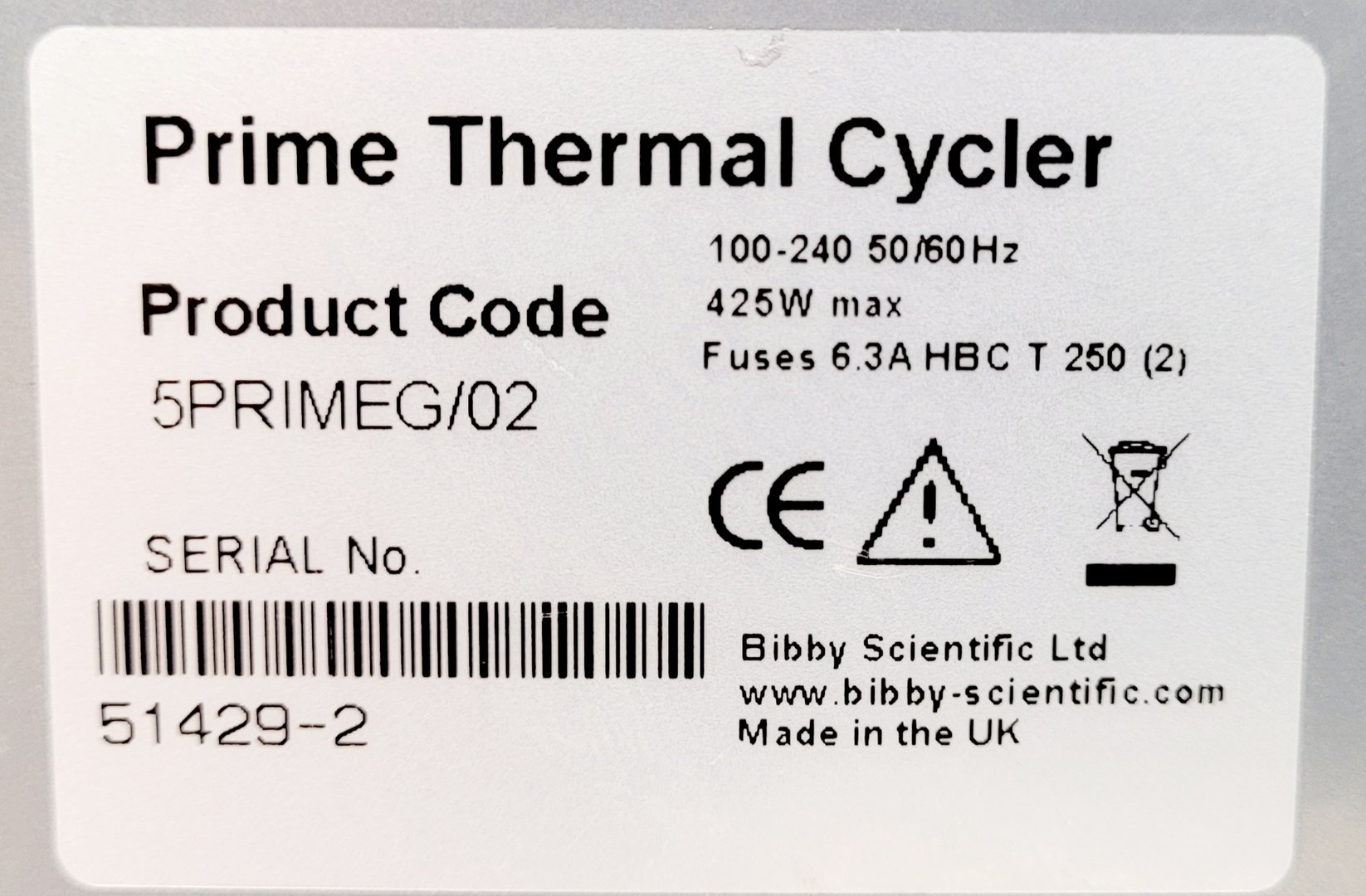 Image of Techne Prime Thermal Cycler 5PrimeG/02 Lab