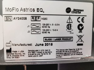 Thumbnail image of Beckman Coulter MoFlo Astrios EQS Flow Cytometer System & Sterilgard Cabinet Lab