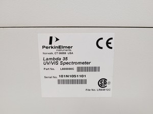 Thumbnail image of Perkin Elmer Lambda 35 UV/VIS Spectrophotometer System w/ PC & Software