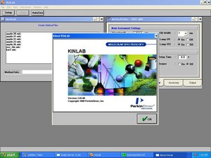 Thumbnail image of Perkin Elmer Model Lambda 35 UV/VIS Spectrophotometer System w/ PC & Software