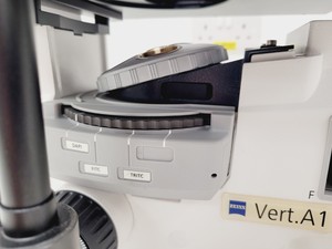 Thumbnail image of Zeiss Axio Vert.A1 FL Inverted Transmitted Light Microscope Lab