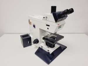 Image of Leica Leitz DMRB Type 301-371.010 Trinocular Fluorescence Microscope Lab