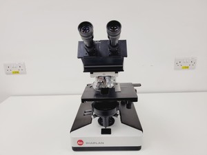 Thumbnail image of Leitz Diaplan 020-437.035 Microscope with Multi-Head Bridge w/4 x Objectives Lab