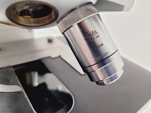 Thumbnail image of Leitz Diaplan 020-437.035 Microscope with Multi-Head Bridge w/4 x Objectives Lab