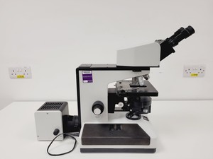 Thumbnail image of Leitz Diaplan 020-437.035 Microscope with Multi-Head Bridge w/4 x Objectives Lab