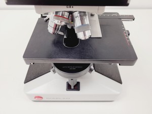 Thumbnail image of Leitz Diaplan 020-437.035 Microscope with Multi-Head Bridge w/4 x Objectives Lab