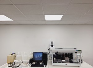 Image of Perkin Elmer Janus Liquid Handler Workstation AJM8001/T Varispan 8 System Lab