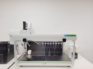 Thumbnail image of Perkin Elmer Janus Liquid Handler Workstation AJM8001/T Varispan 8 System Lab