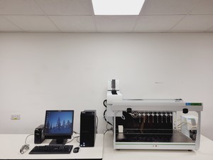 Thumbnail image of Perkin Elmer Janus Liquid Handler Workstation AJM8001/T Varispan 8 System Lab