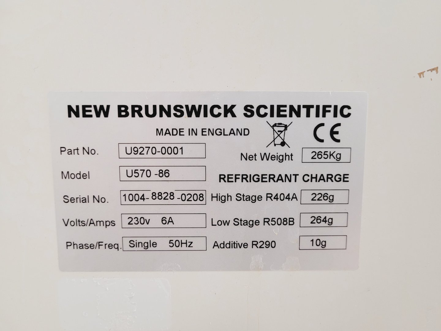 Image of New Brunswick U570  ULT Ultra Low Temperature Freezer U570-86G