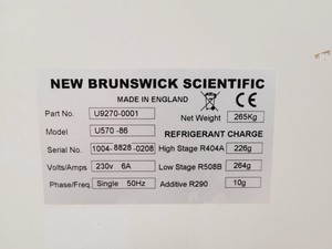 Thumbnail image of New Brunswick U570  ULT Ultra Low Temperature Freezer U570-86G