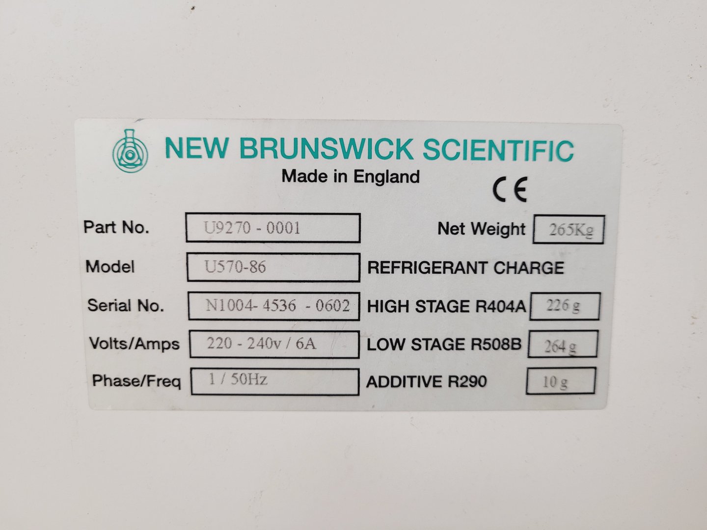Image of New Brunswick U570  ULT Ultra Low Temperature Freezer U570-86G Faulty