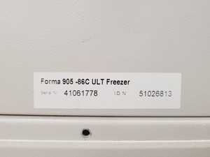 Thumbnail image of Thermo Scientific Forma 905 -86 Freezer 900 Series ULT Laboratory Freezer Lab