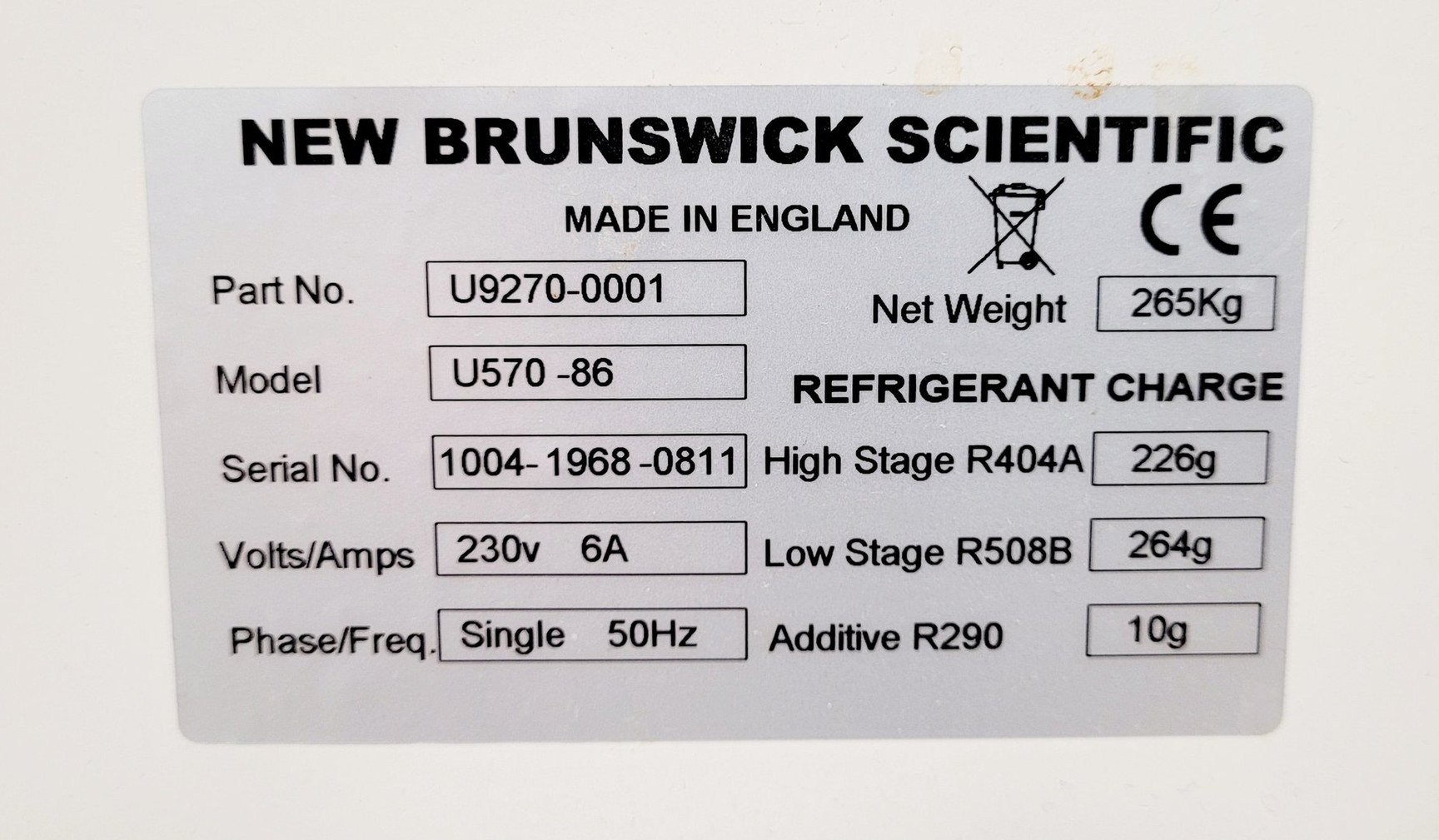Image of New Brunswick U570 ULT Ultra Low Temperature Freezer U570-86G