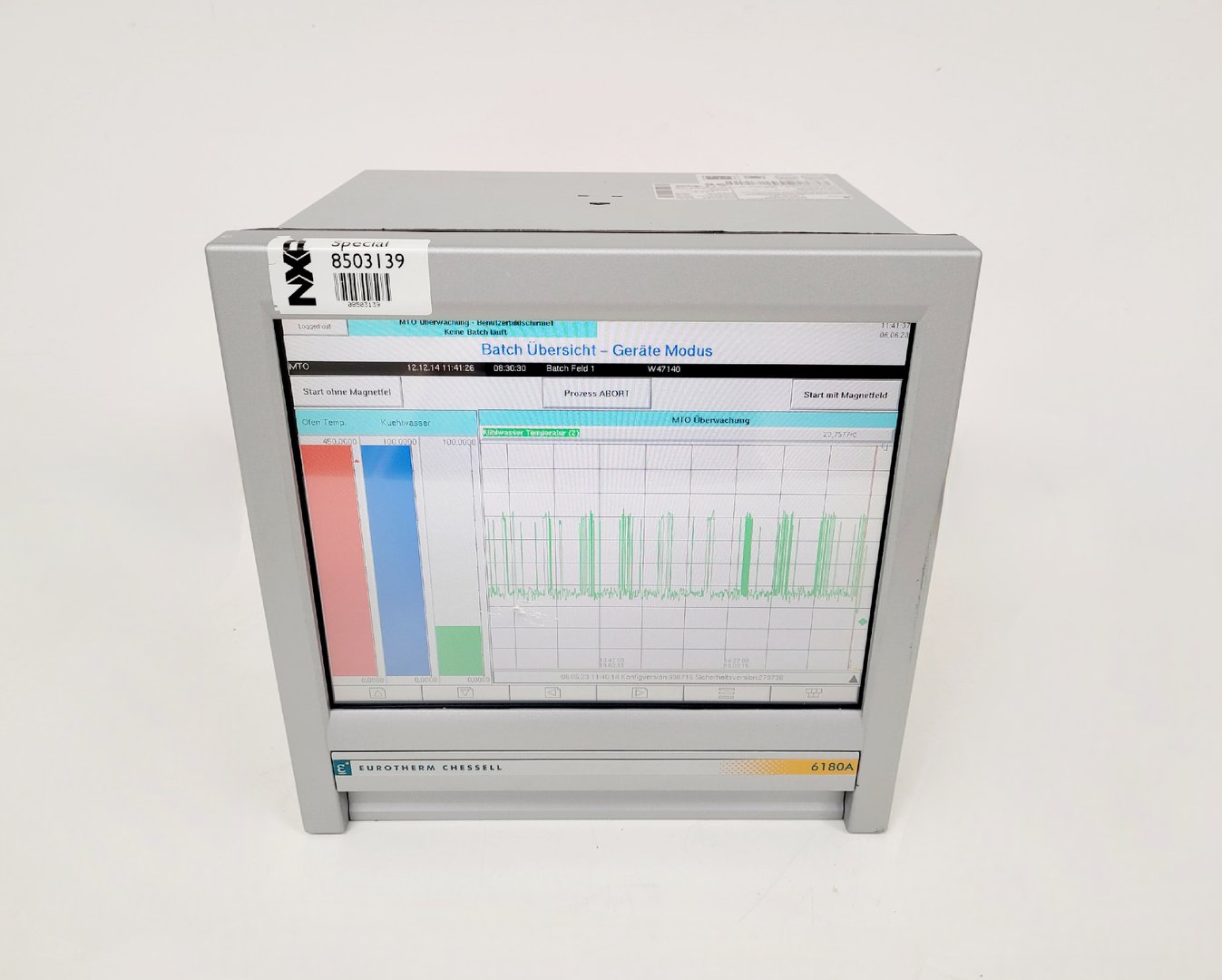 Image of MTO System with Eurotherm Chessell Monitor 6180A & 4x Eurotherm 815 Array Lab