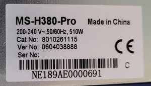 Thumbnail image of Camlab MS-H380-Pro Magnetic Hotplate Stirrer Lab
