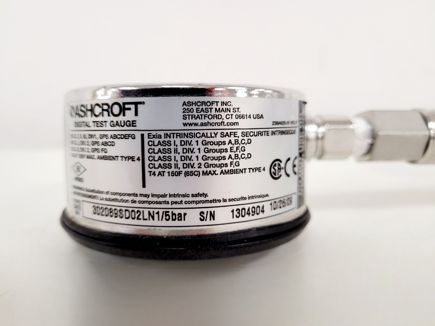 Image of Ashcroft Model 2089 Digital Test Pressure Gauge  Lab