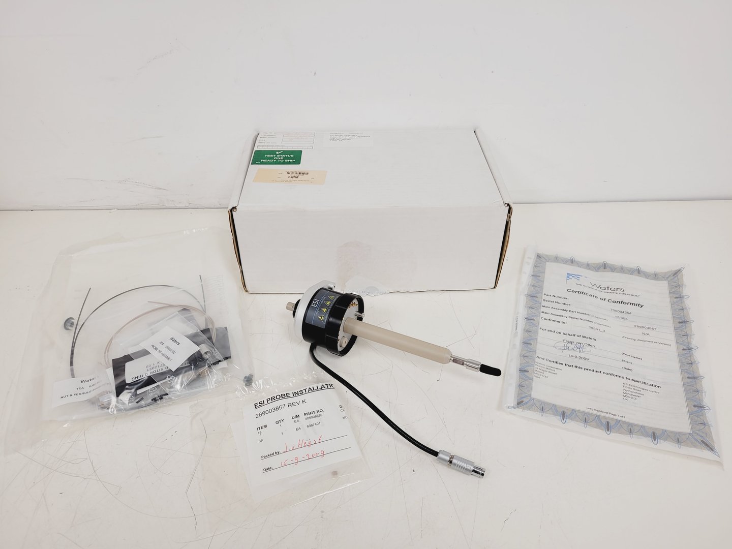 Image of ESI Probe Assembly PN 700004254 Waters Xevo with  Spares & Installation Kit Lab