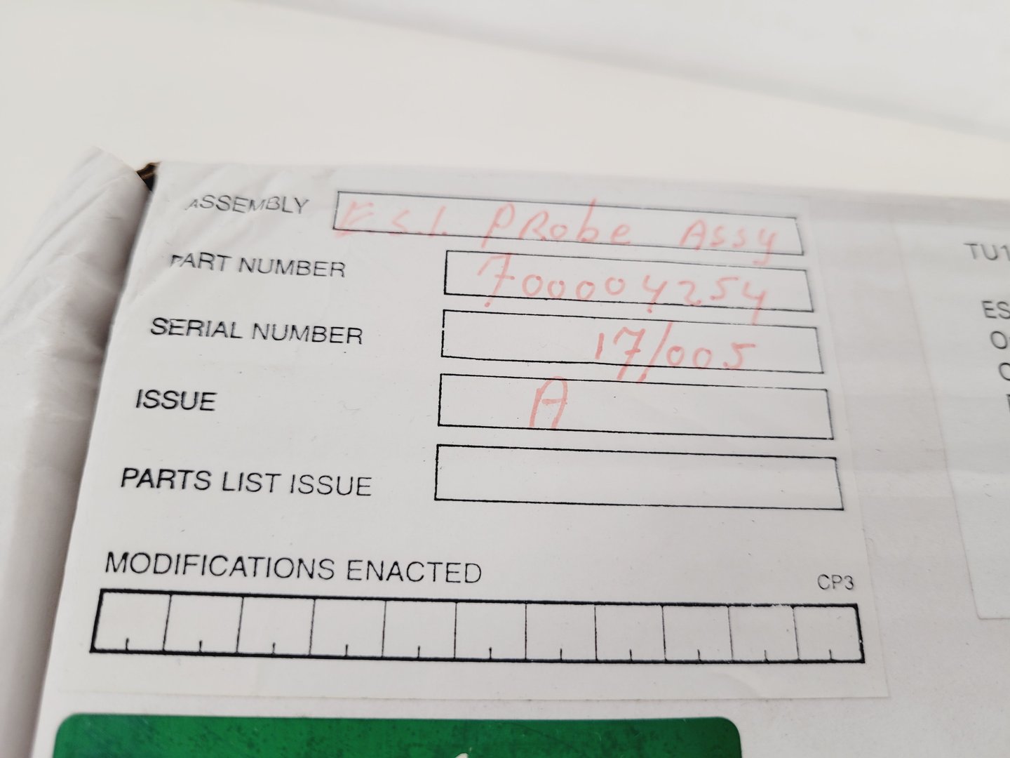 Image of ESI Probe Assembly PN 700004254 Waters Xevo with  Spares & Installation Kit Lab