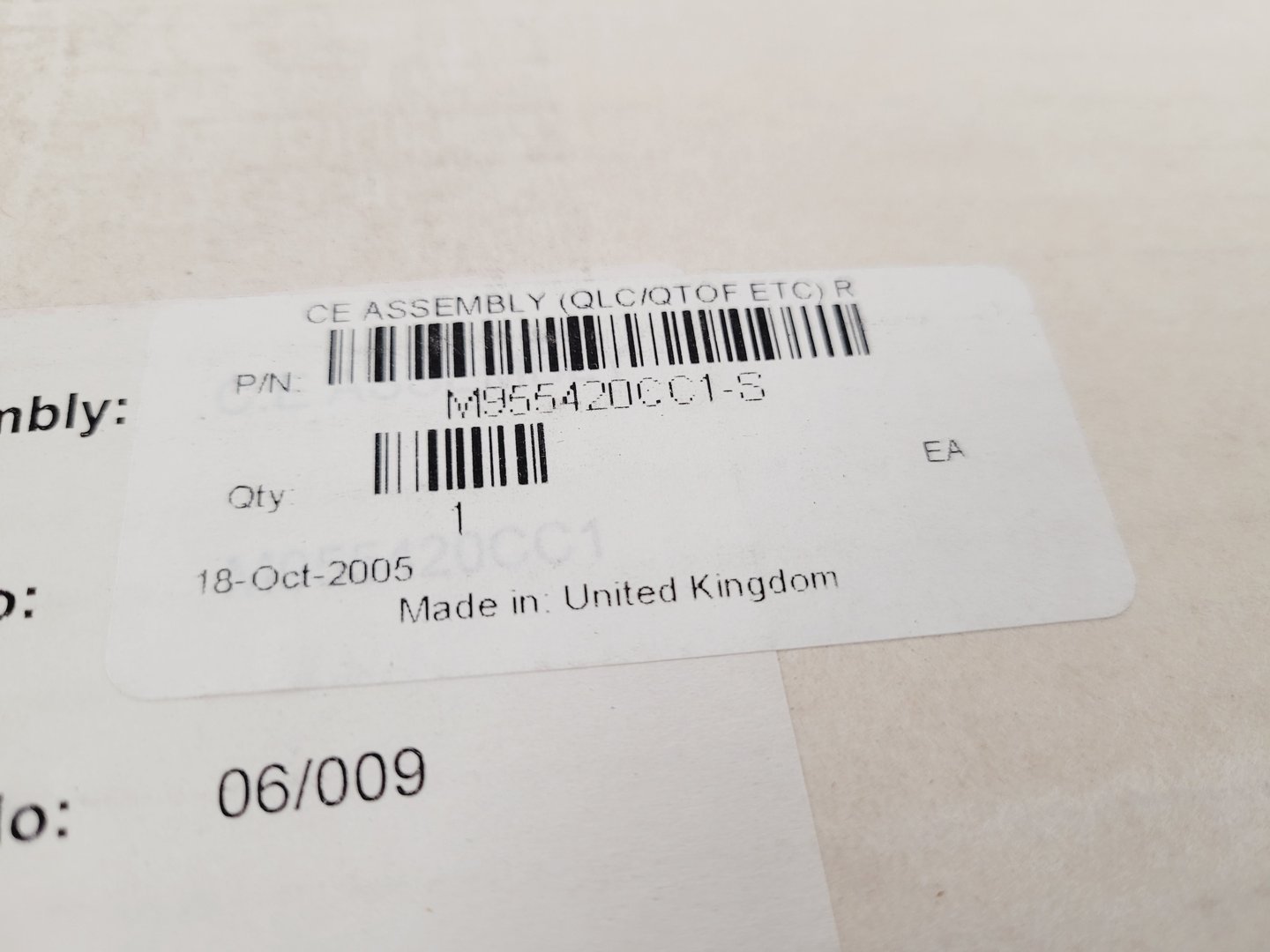 Image of Micromass Capillary CE Assy Kit M955420CC1-S for Waters Xevo Lab