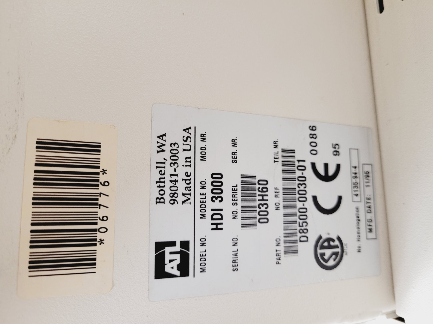 Image of ATL HDI 3000 Ultrasound System