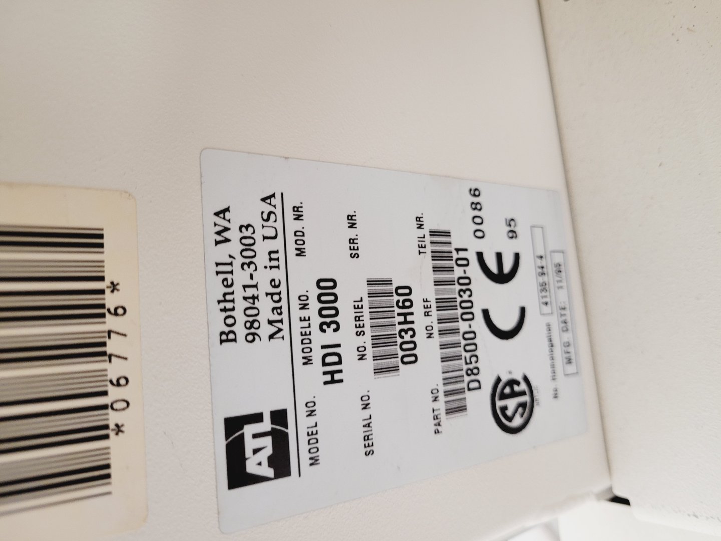 Image of ATL HDI 3000 Ultrasound System