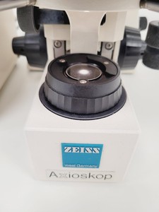 Thumbnail image of Carl Zeiss Axioskop Fluorescence Microscope w/ 6 x Objective ACHROSTIGMAT Lab