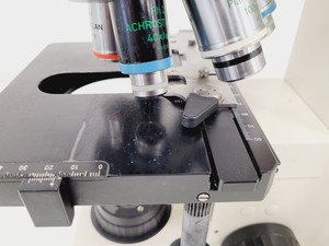 Thumbnail image of Carl Zeiss Axioskop Fluorescence Microscope w/ 6 x Objective ACHROSTIGMAT Lab