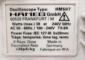 Thumbnail image of HAMEG HM507 Analogue Digital Oscilloscope Lab
