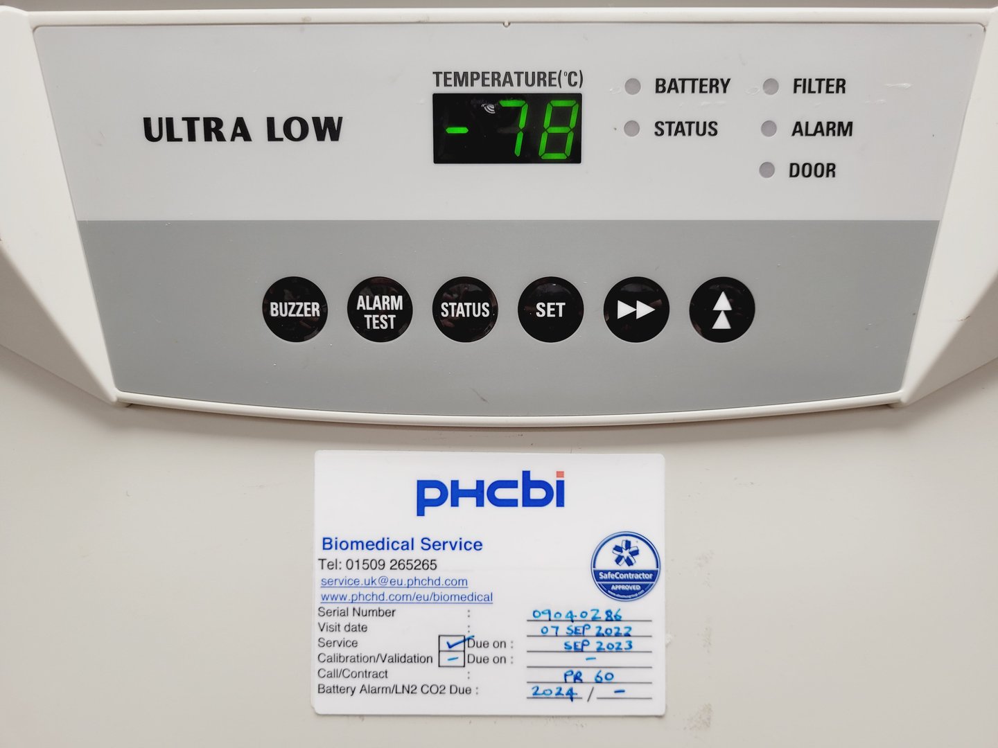 Image of Sanyo MDF-U73V Ultra Low Temperature Laboratory Freezer Lab