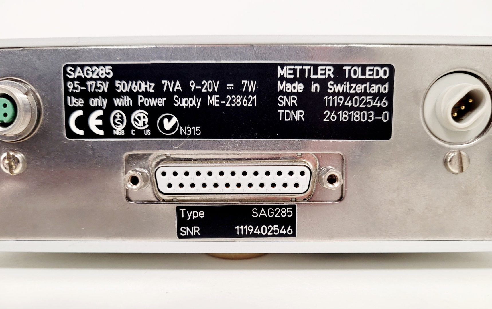 Image of Mettler Toledo SAG285 Laboratory Precision Balance (Missing Plate)